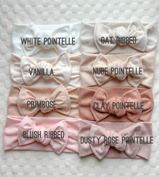 oat ribbed | headwrap | newborn + toddler