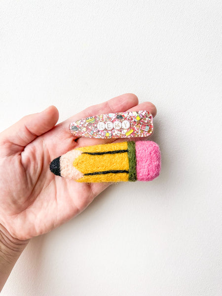 pencil felt clip | customizable option