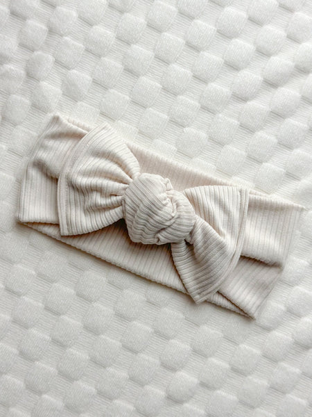 oat ribbed | headwrap | newborn + toddler
