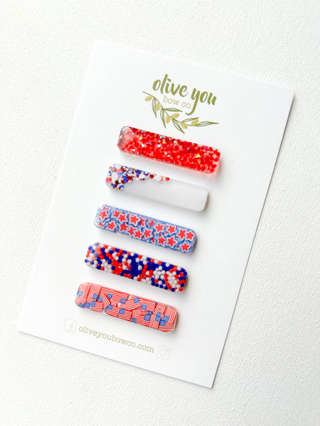 resin clips | glory days collection 🇺🇸